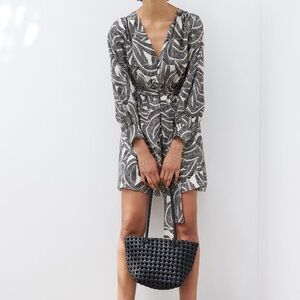 H & M leaf dress XL NWT